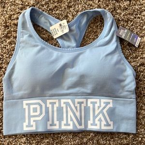 NWT never before worn Victoria’s Secret baby blue sports bra size small